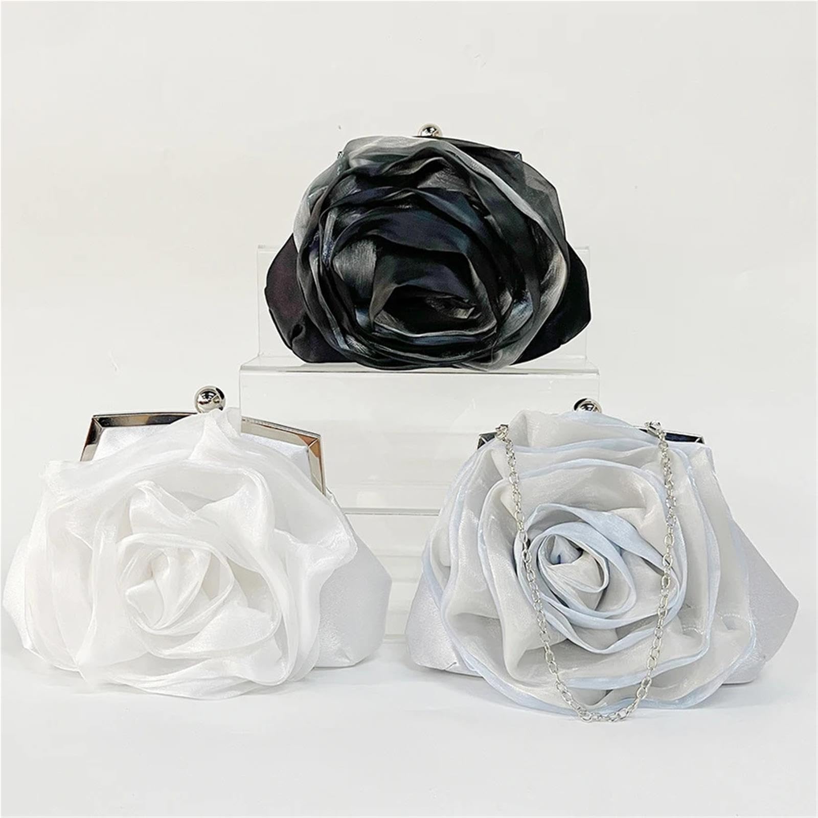 Borse da donna in raso con design floreale vintage