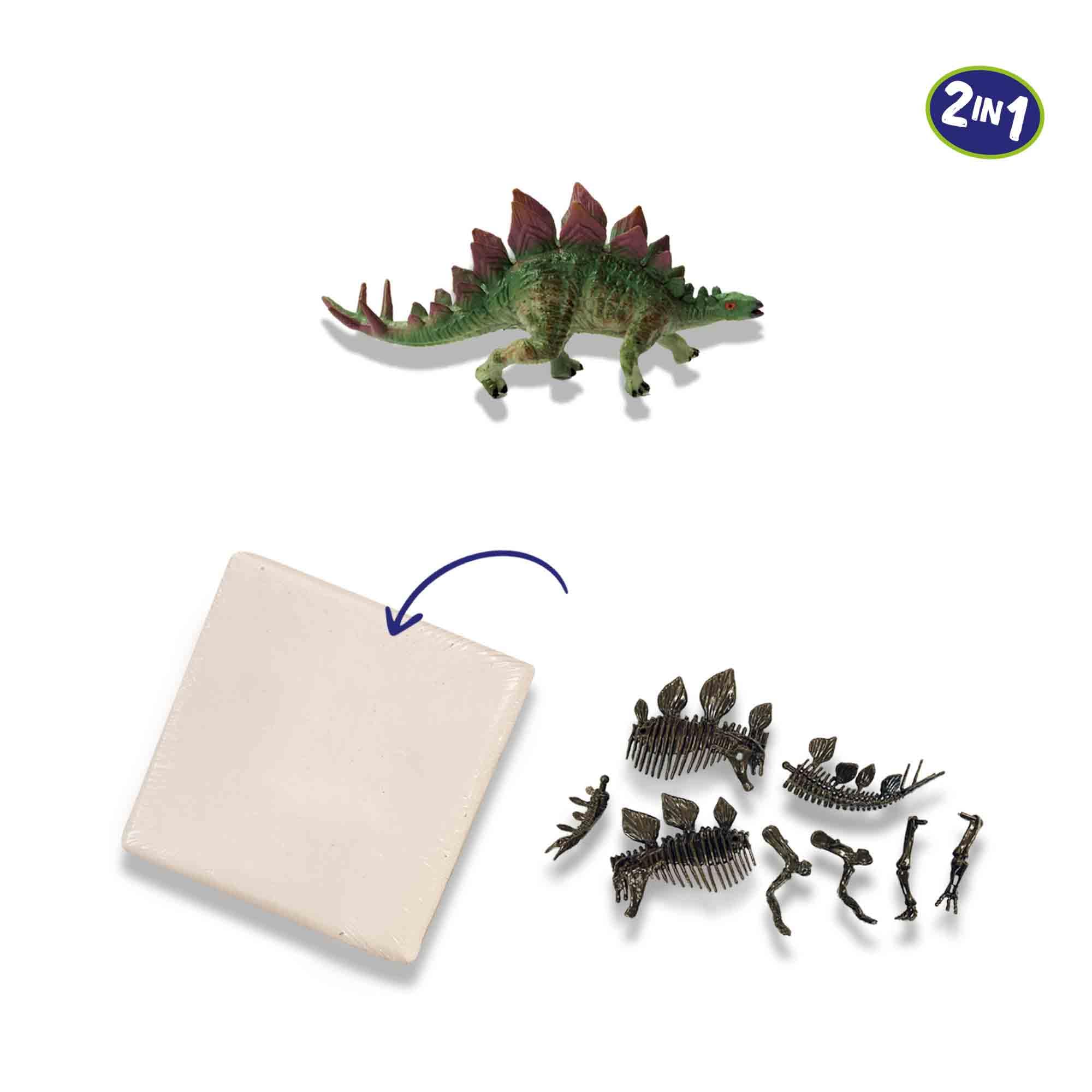 SES Creative Dino and skeleton excavation 2 in 1 - Stegosaurus, Green - Image 4