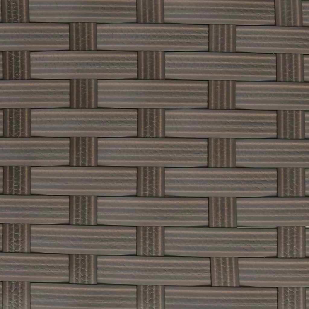 Divano a L da Giardino in Rattan PE Marrone con Cuscini | Elegante seduta angolare per giardino e terrazzo con imbottitura spessa, ideale per momenti di relax e conversazione.