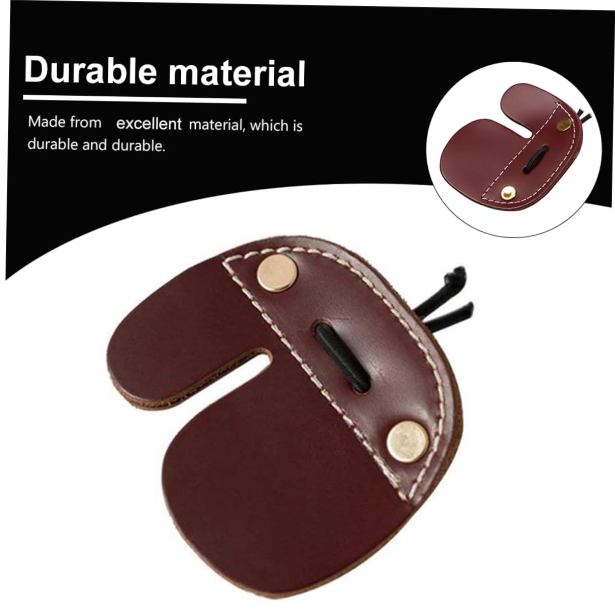 Yardwe 3pcs Protective Bowstring Finger Guard Double-Layer Faux Three-Finger Archery Accessory Prevents Abrasion Injury Fits Left Right Hand for Traditional Asian Bows
