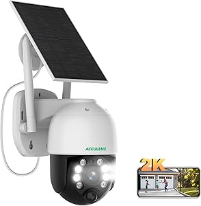 ACCULENZ BD4 4MP Solar Security Cameras Wireless Outdoor
