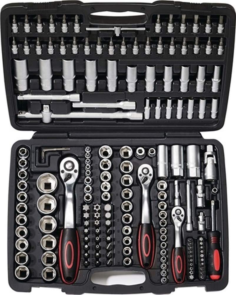 Power&Handel Now - Juego de llaves de vaso (1/4 + 3/8 + 1/2", ancho de llave 4-32 mm, 171 piezas)