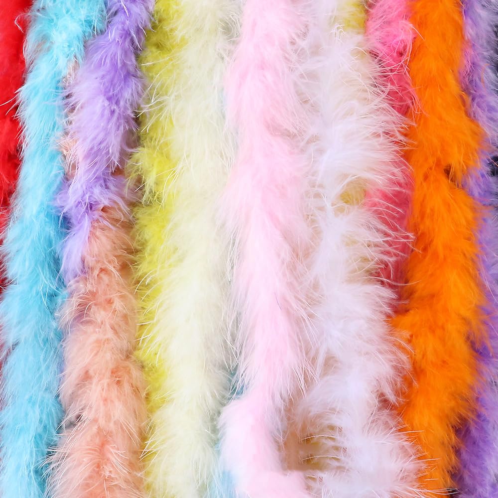 Boa à plumes de dinde 2 m 8 cm - Plume en peluche moelleuse - Étole à plumes - Guirlande à plumes pour sapin de Noël, mariage, bricolage, burlesque, carnaval, fête, costume Boa à plumes de dinde 2 m 8 cm - Plume en peluche moelleuse - Étole à plumes - Guirlande à plumes pour sapin de Noël, mariage, bricolage, burlesque, carnaval, fête, costume