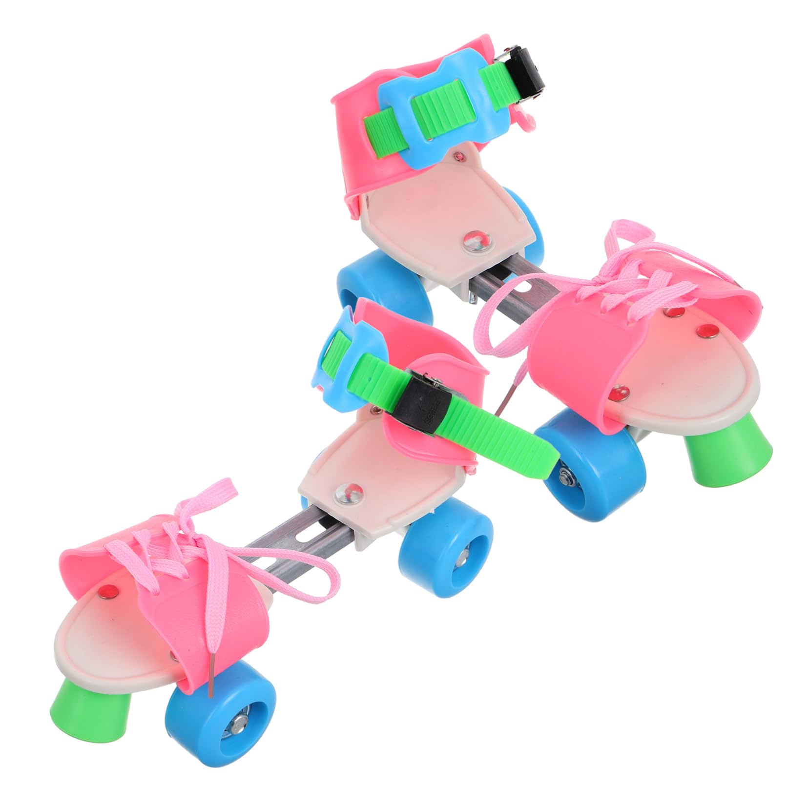 POPETPOP Boys Girls Kids Quad Skates Adjustable Size Easy to Use Ideal for Indoor/Outdoor Roller Ice Skating