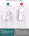 Addtam Outlet Extender Surge Protector, 6-Outlet Splitter with 4 USB Wall Charger(2 USB-C Ports), Multi Plug Wall Outlet 1800J Power Bar for Home Office Dorm Room Essentials