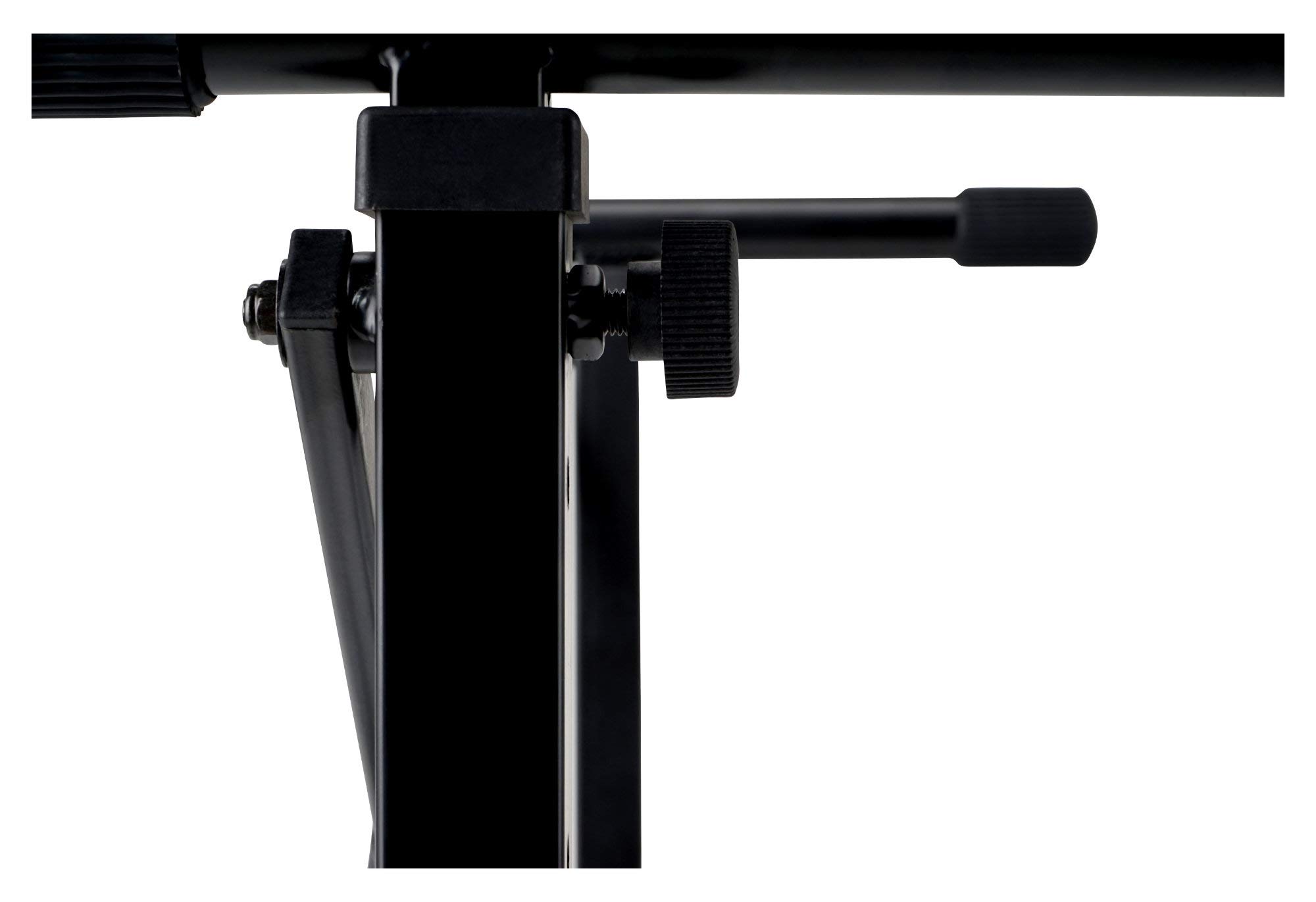 Classic Cantabile KBA-880BK Keyboard- und Mixertisch (höhenverstellbar von 61 bis 85 cm, einfach zusammenklappbar, ausziehbar bis 80 cm Breite, stabile Stahrohrkonstruktion) Schwarz