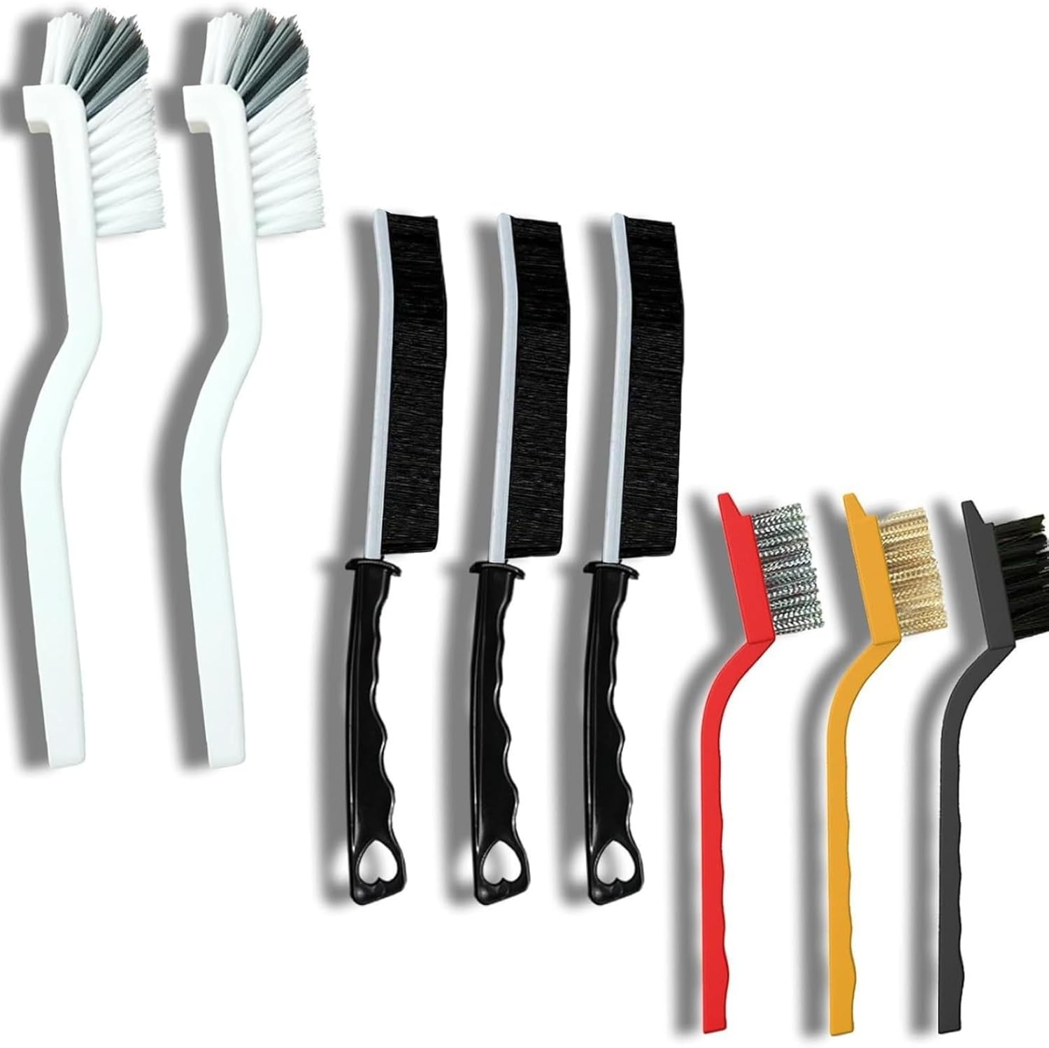 8Pcs Cleaning Brush Set for Drum Laundry, Multifunctional Hard Bristle Thin Brush Tools Practical Crack Cleaner Supplies for Deep Cleaning Kitchen Bathroom Washing Machine Tight Spaces