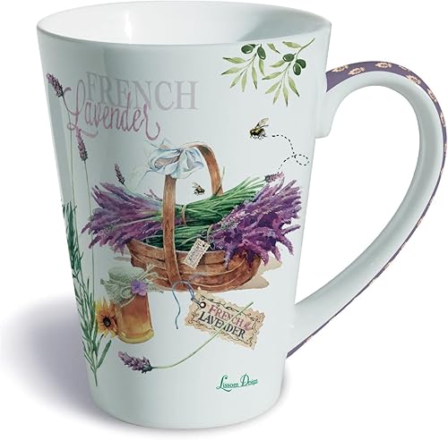 Miniatura 4 de Lissom Design Taza de té - Taza de café de porcelana de diseño o taza de té, 12 onzas, Faith Hope and Love