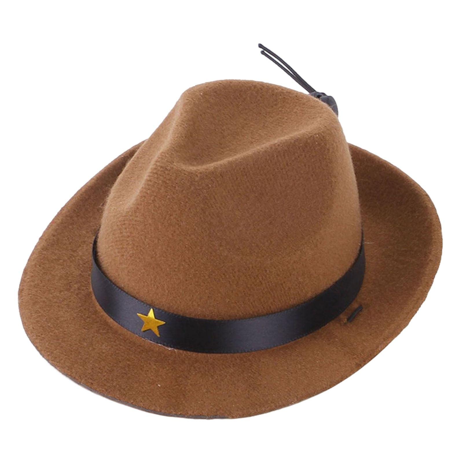 Enakshi Pet Cowboy Hat for Dog Cat Rabbit Cosplay for Holiday Birthday Decoration Brown |Pet Supplies | Dog Supplies | Clothing & Shoes