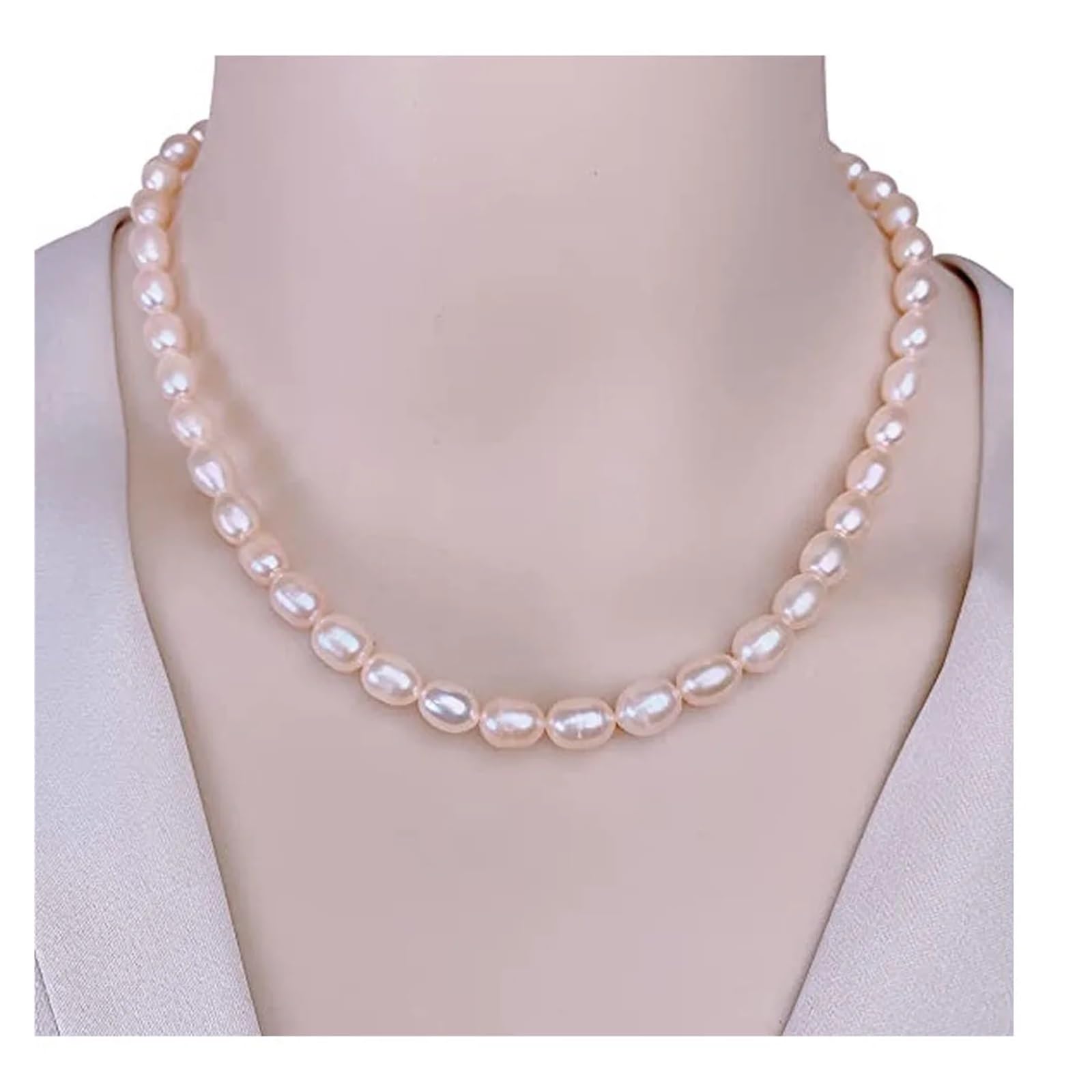 LIUCH Gargantilla barroca de Perlas de Agua Dulce for Mujer, Regalos de Moda, Perlas Naturales puras, joyería Artesanal Hecha a Mano, Collar con Hebilla de Tornillo