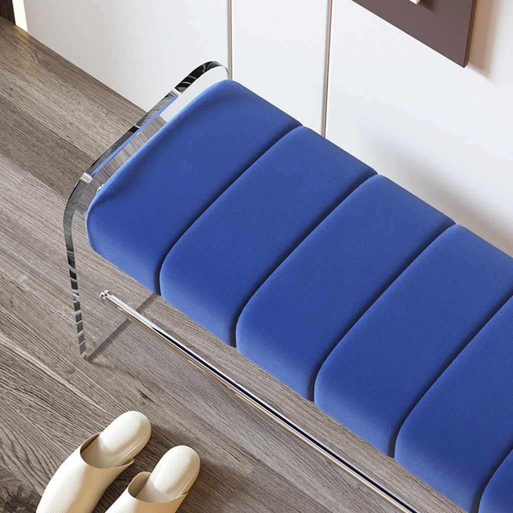 Panca Portascarpe da Ingresso Sgabello cambiascarpe creativo di lusso leggero panca in acrilico trasparente camera da letto guardaroba semplice porta di casa con sgabello for scarpe Panca Portascarpe