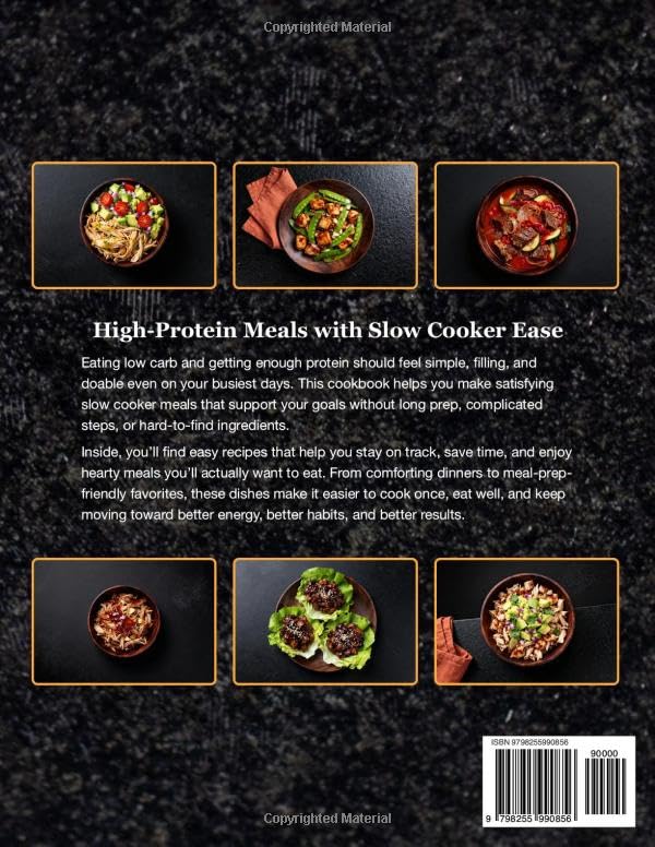 Image of Low Carb High Protein Slow Cooker Cookbook for Beginners: 126 Easy and Healthy Crockpot Recipes to Simplify Your Low Carb High Protein Diet