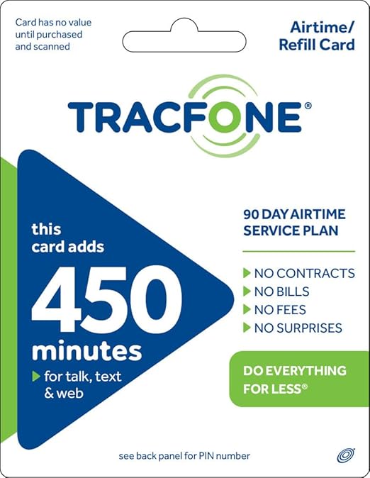 Tracfone 450 Minutes and 90 Days of Service