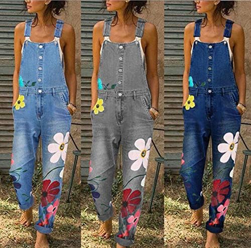 Generisch Jumpsuit dames broekpak overall set denim tuinbroek lange