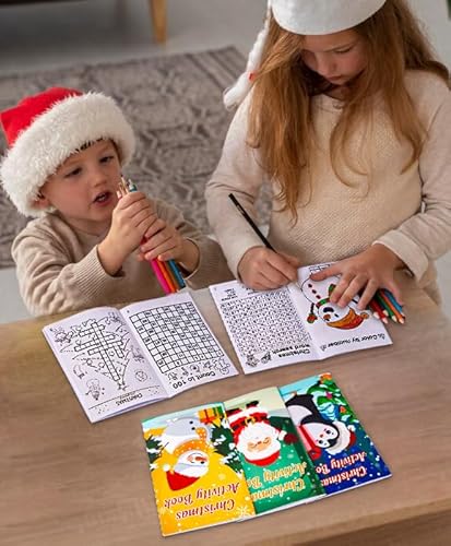 Winrain WINRAIN-CHRISTMAS ACTIVITY BOOKS-60PCS 60Pcs Christmas Activity Books Party Favors For Kids - Winter Holiday Games Coloring Maze Book In Bulk thumb #1