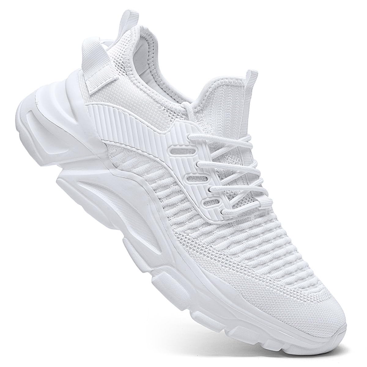 Men's Slip on Walking Shoes Tennis Running Sneakers Lightweight Breathable Casual Soft Sole Comfort Work Gym Trainers