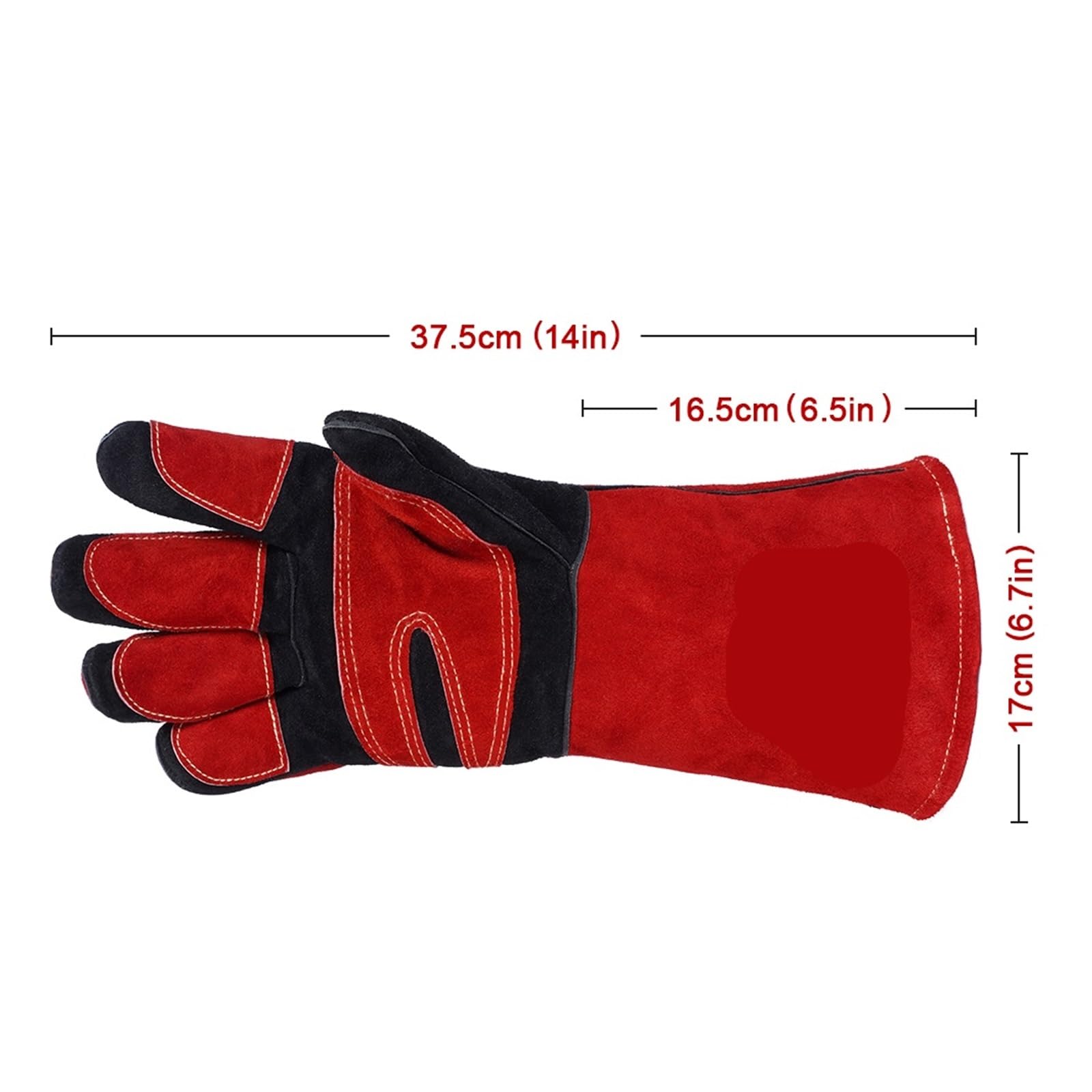 Guantes Soldador Guante de soldadura 14 pulgadas, guantes trabajo multifuncionales, resistentes al calor, Mig/Stick/soldador Tig/parrilla/estufa/barbacoa, protectores