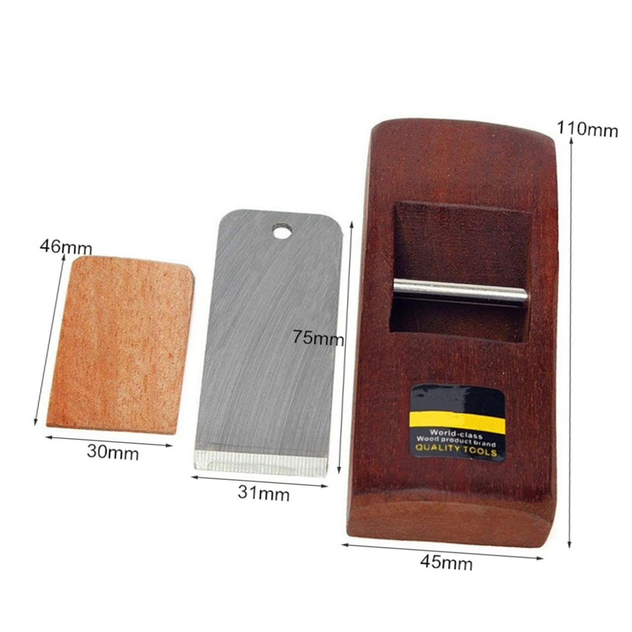 Veemoon 1Pieza Cepilladora Manual de Madera Mini Herramienta de Carpintería Sin Mango para Bricolaje y Uso Tableros Madera y