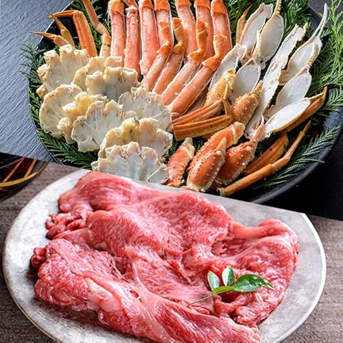 ずわいがに&あかまる牛肉店 特上ロース・すきやきセット[sm-BP011][フジキコーポレーション]