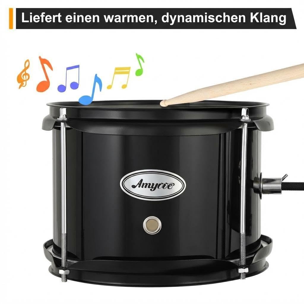 Garvee Kinder Schlagzeug Set 3-teilig – Komplettes Junior Percussion Kit aus Holz/Metall mit Bassdrum, 2 Marken-Markenfreie Schuhe Schuhe, 8" Becken, Hocker, Sticks & Basspedal – Perfekt für