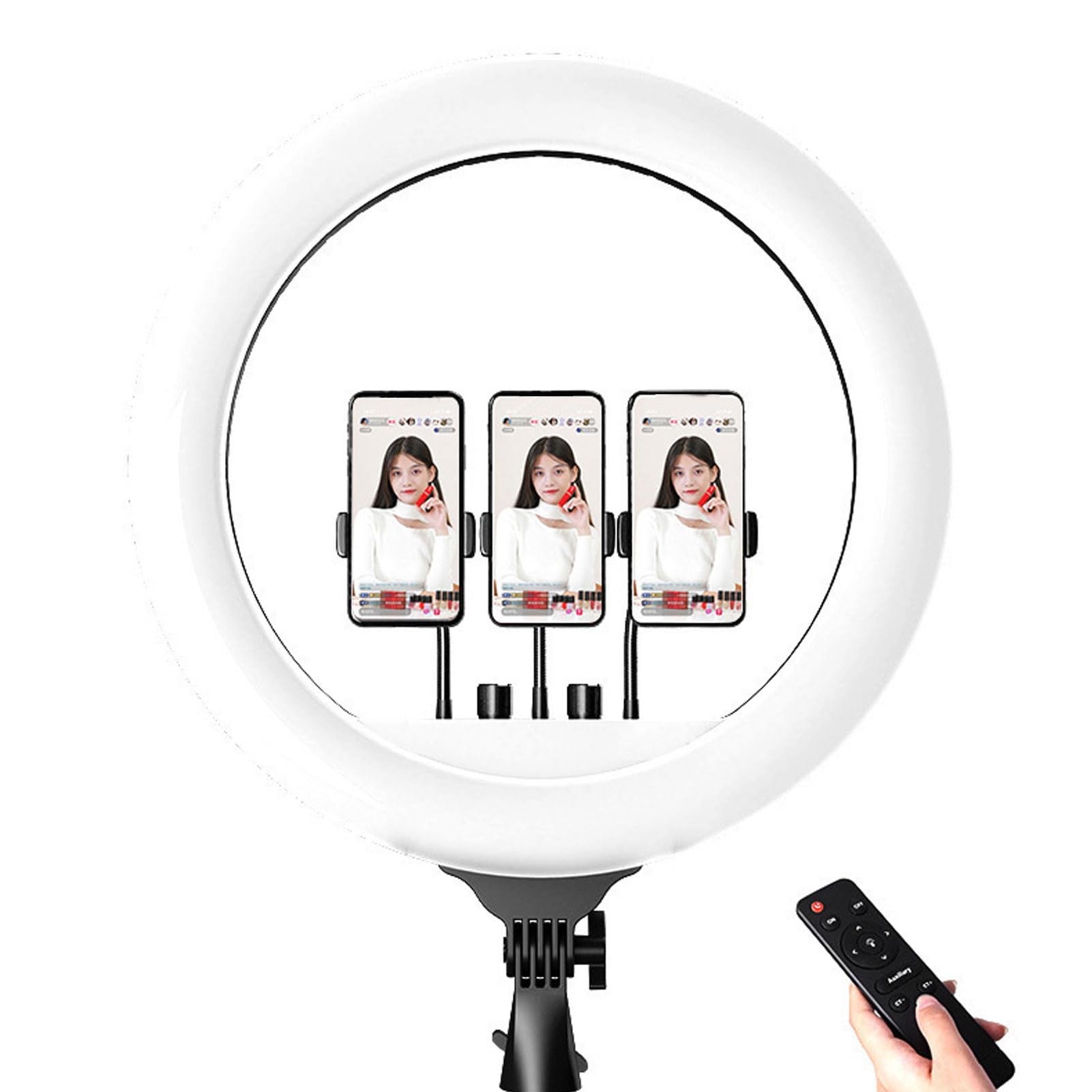Zunate Wszechstronne, Dwukolorowe Pierścienie LED Light 65W 416 Koralików do Makijażu Poradnik do Fotografii Portretowej