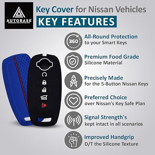 Miniatura 10 de Autobase Funda de silicona para llavero Nissan Rogue Murano Armada Maxima Altima Sedan Pathfinder Infiniti JX35 Q50 Q60 QX56 QX60 QX80  Accesorio de