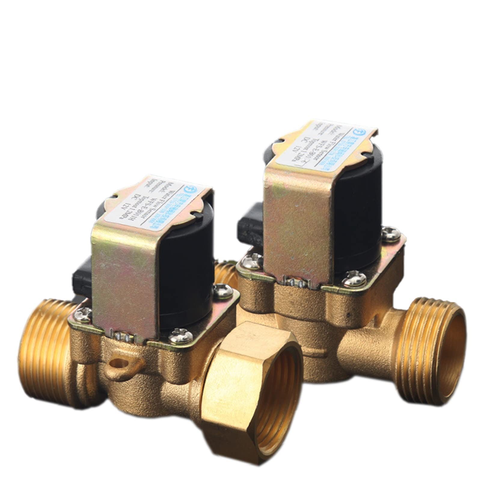 Ieumjnat 220Vac-Normally Open 1/2'' 3/4" Brass Electric Solenoid Valve 12V 24V 220V Water Inlet Flow Switch For Solar Heater(,0.75 Inch)