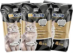 Areia Higiênica para Gatos EL Gato Linha Primium Anti Odor 100% Natural (Natural - 12kg)