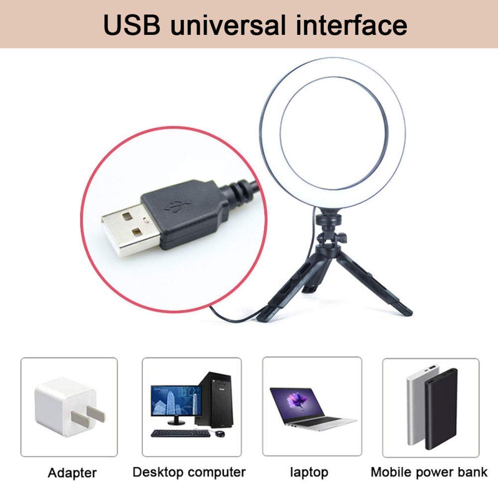 Luce ad Anello da 10 Pollici con Supporto per treppiede Supporto per Cellulare Dimmerabile Luce ad Anello per Fotocamera a LED per Trucco Live Streaming Fotografia Video Youtube 3 modalità