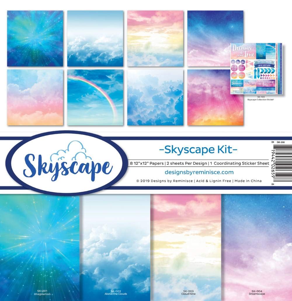 Reminisce Skyscape Scrapbook Collection Kit, Multi Color Palette