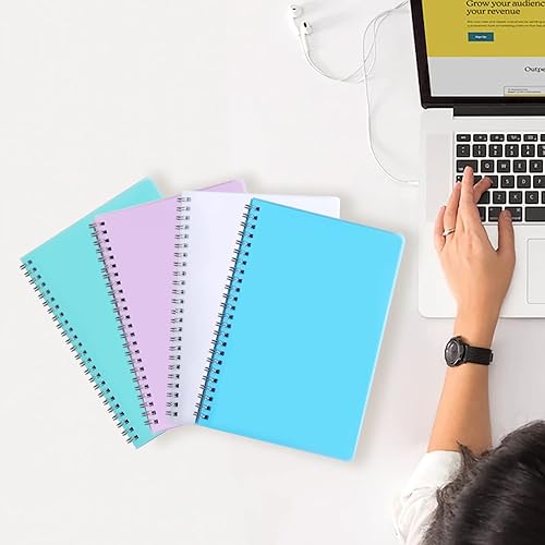 Miniatura 7 de Cuadernos de papel cuadriculado, paquete de 4 cuadernos de cuadrícula en espiral de 5.7 x 8.3 pulgadas, 640 páginas, bonitos cuadernos de