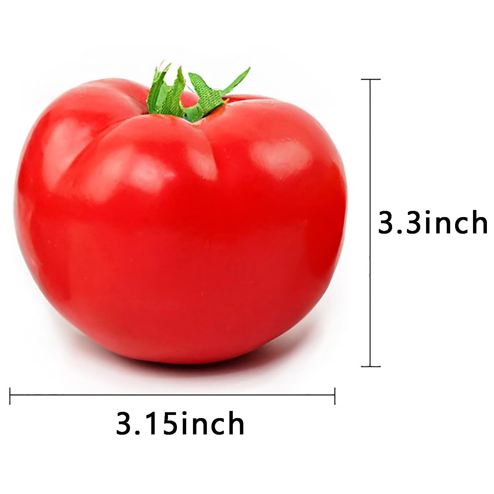 Lovmeety 4Pcs Artificial Tomatoes Faux Red Tomato Decorative Simulation Tomatoes Lifelike Tomato Fake Fruit Vegetable for Home Kitchen Party Decor Photography Props