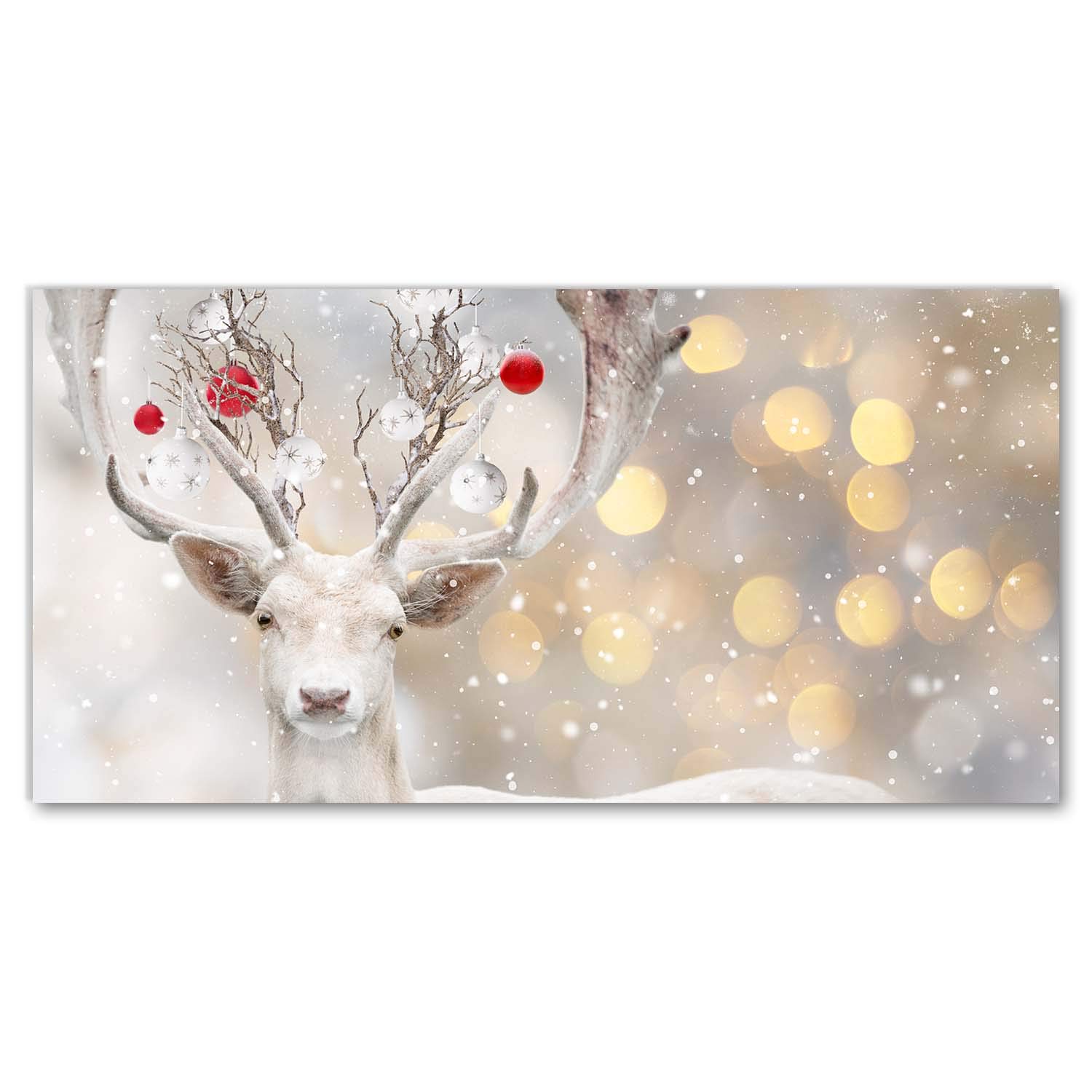 Tableau sur verre Noël Tulup 140x70 pour illuminer votre grand mur de salon