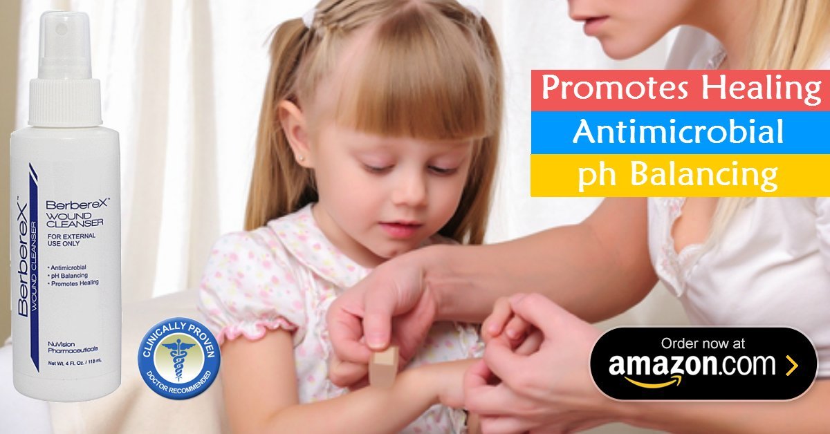 BerbereX Antimicrobial Wound Cleanser for Cuts, Scrapes, Burns