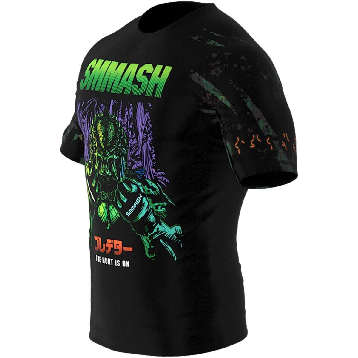 SMMASH Helion Rashguard Hombre Manga Corta para MMA, BJJ, K1