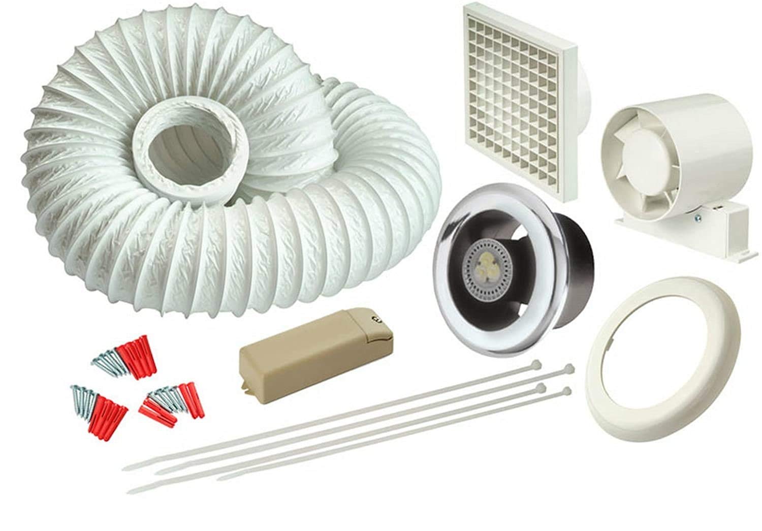 Manrose 100mm LED Shower Light/Extractor Fan
