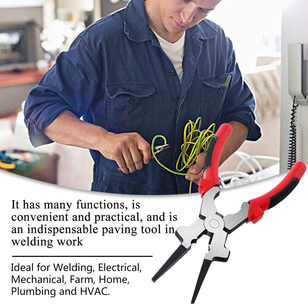 Pinza Rimozione Ugelli LOORGVEL Pinza Multifunzione Per Saldatura - Utensile In Acciaio Per Rimozione Ugelli E Pulizia Pinza Officina