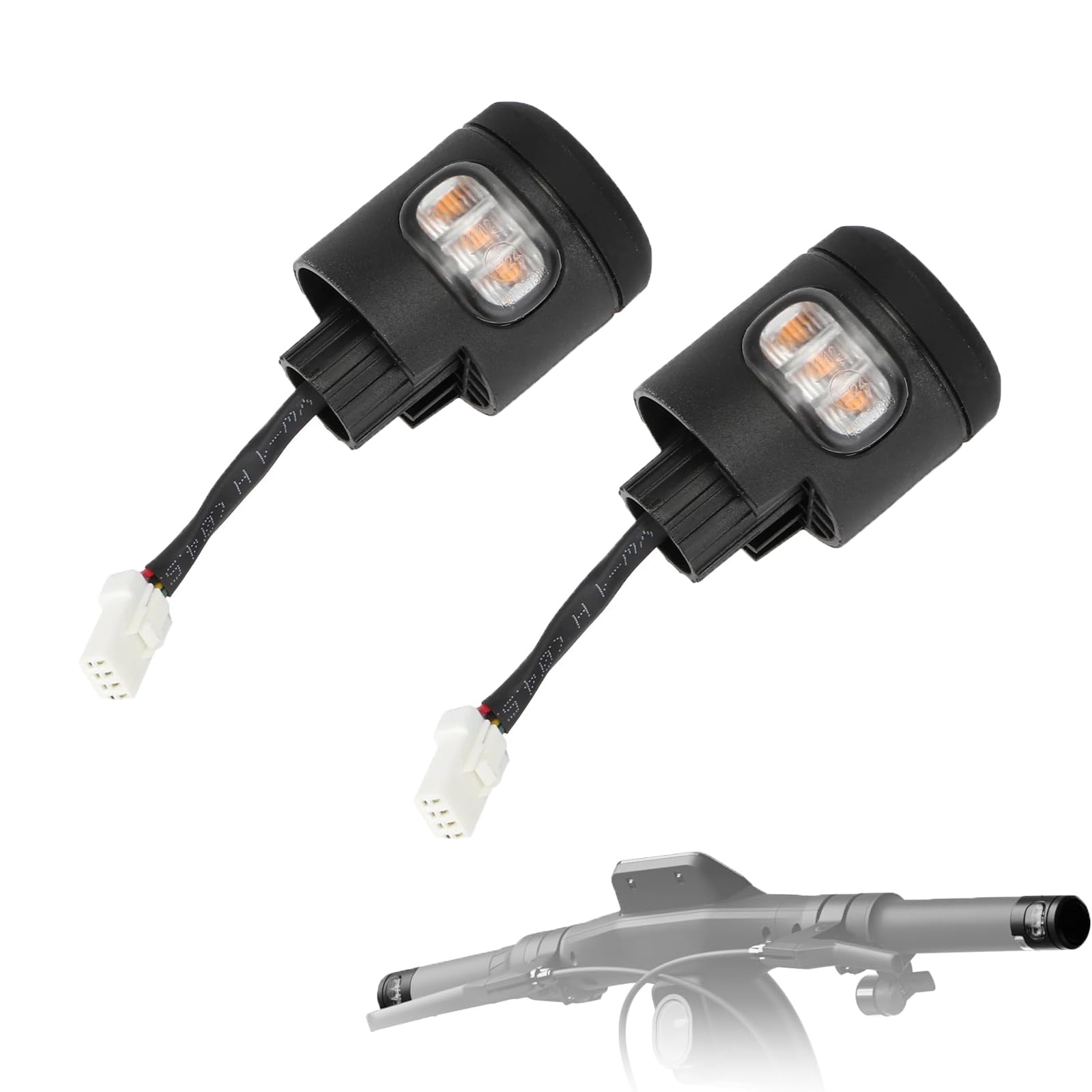 LED Lampes de Guidon pour Segway Ninebot Max G3/F3/ZT3 Indicateurs Clignotant Intégré Universelle Gauche-Droite Feu de Sécurité Poignée Lumière Accessoires pour Scooter Électriques