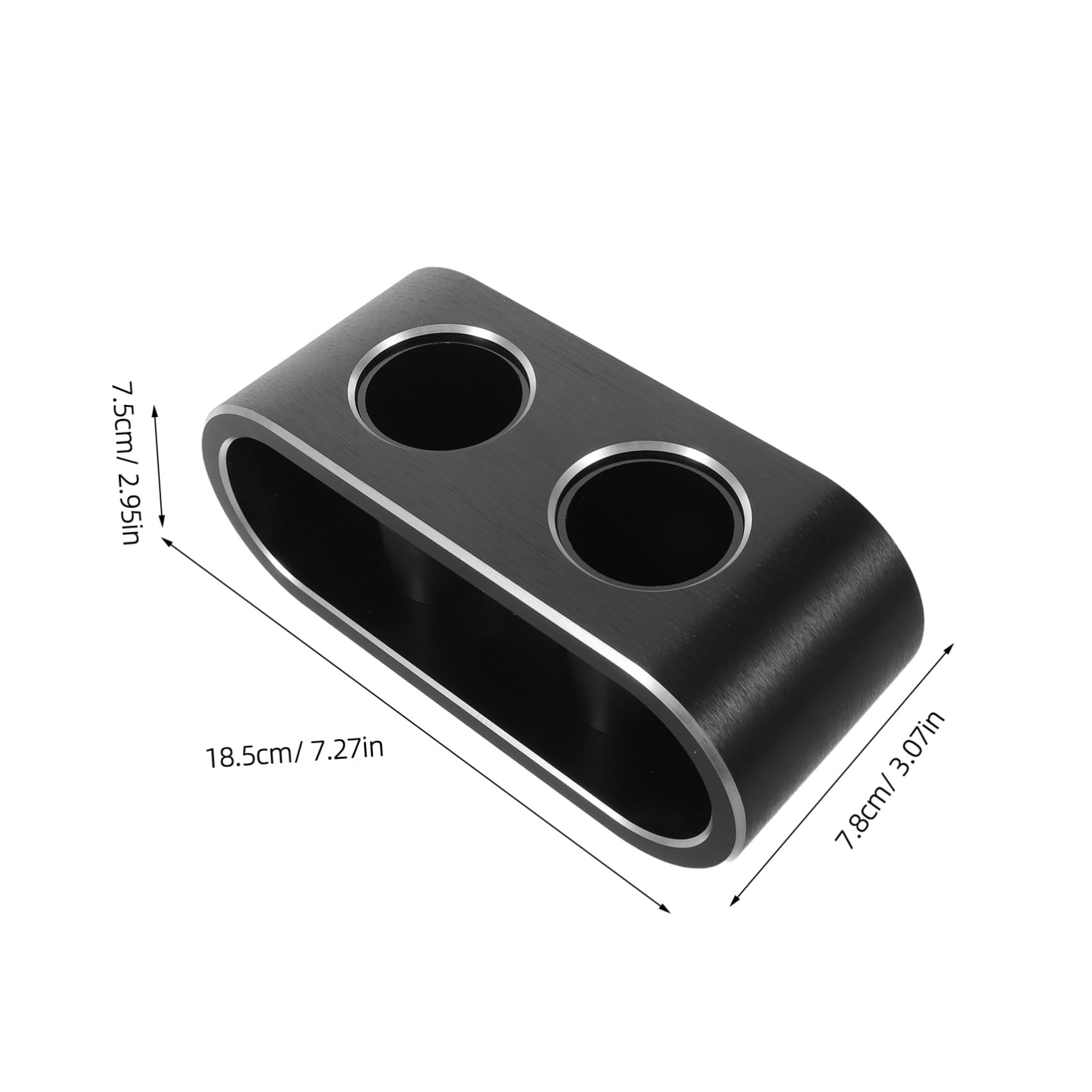 Soporte para Micrófono de Aleación de Aluminio Negro 2 Ranuras, Durabilidad Robusta Mantenimiento, Adecuado para Recepción de Oficina y Hotel