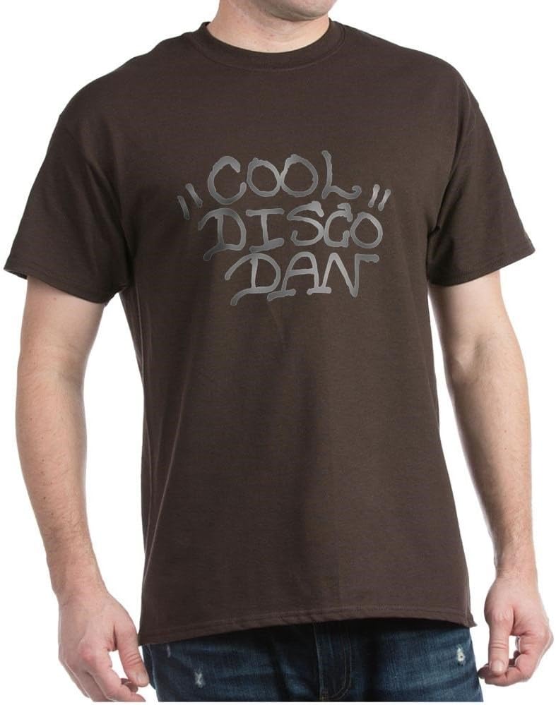 CafePress Cool Disco Dan 100% Cotton T-Shirt Brown