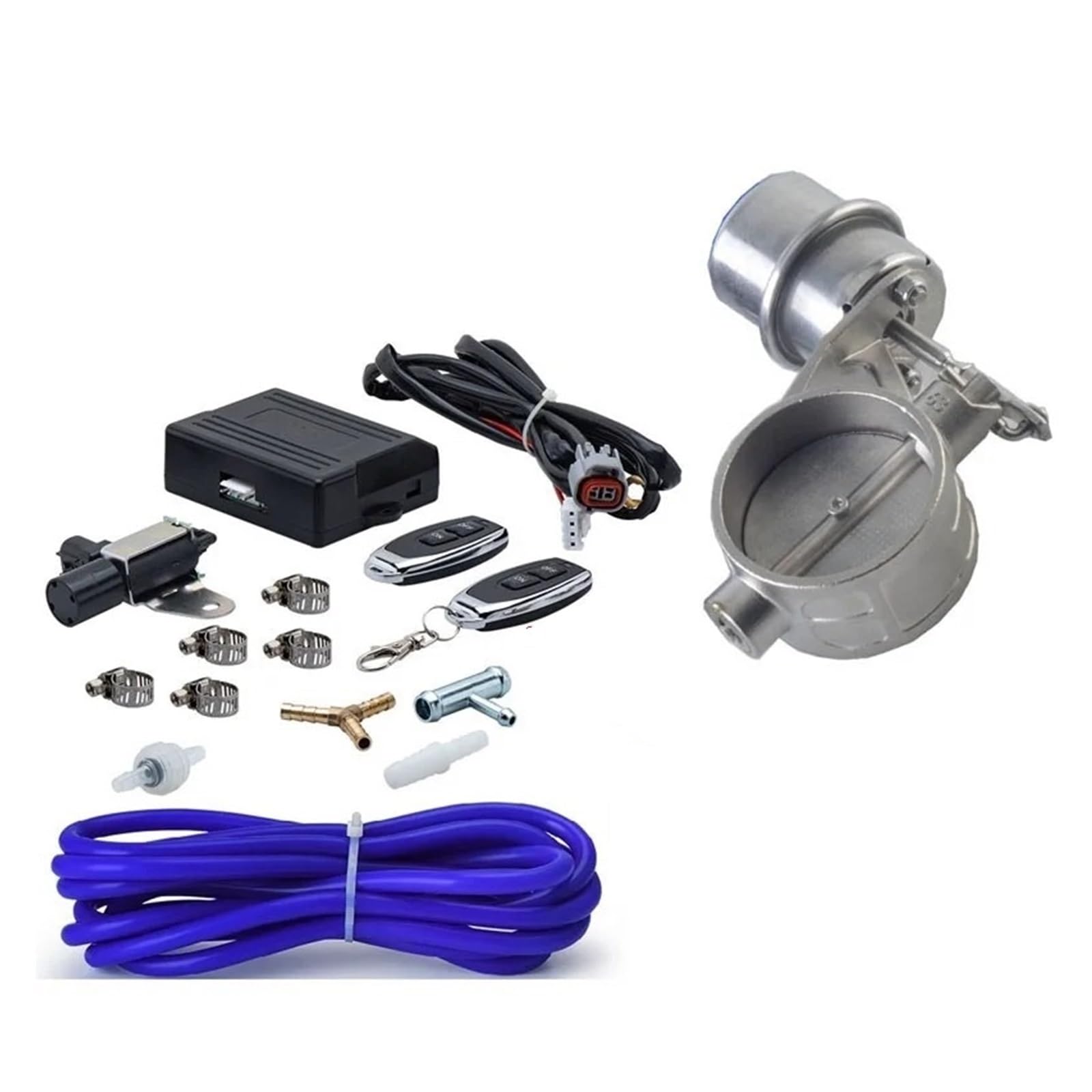 Valvola EGR Ricircolo Gas Scarico Set Valvola Controllo Scarico Con Attuatore Vuoto CUTOUT 2 2.36 2.5 2.75 3 Tubo 3,5 Pollici STILE CHIUSO Con Telecomando Wireless