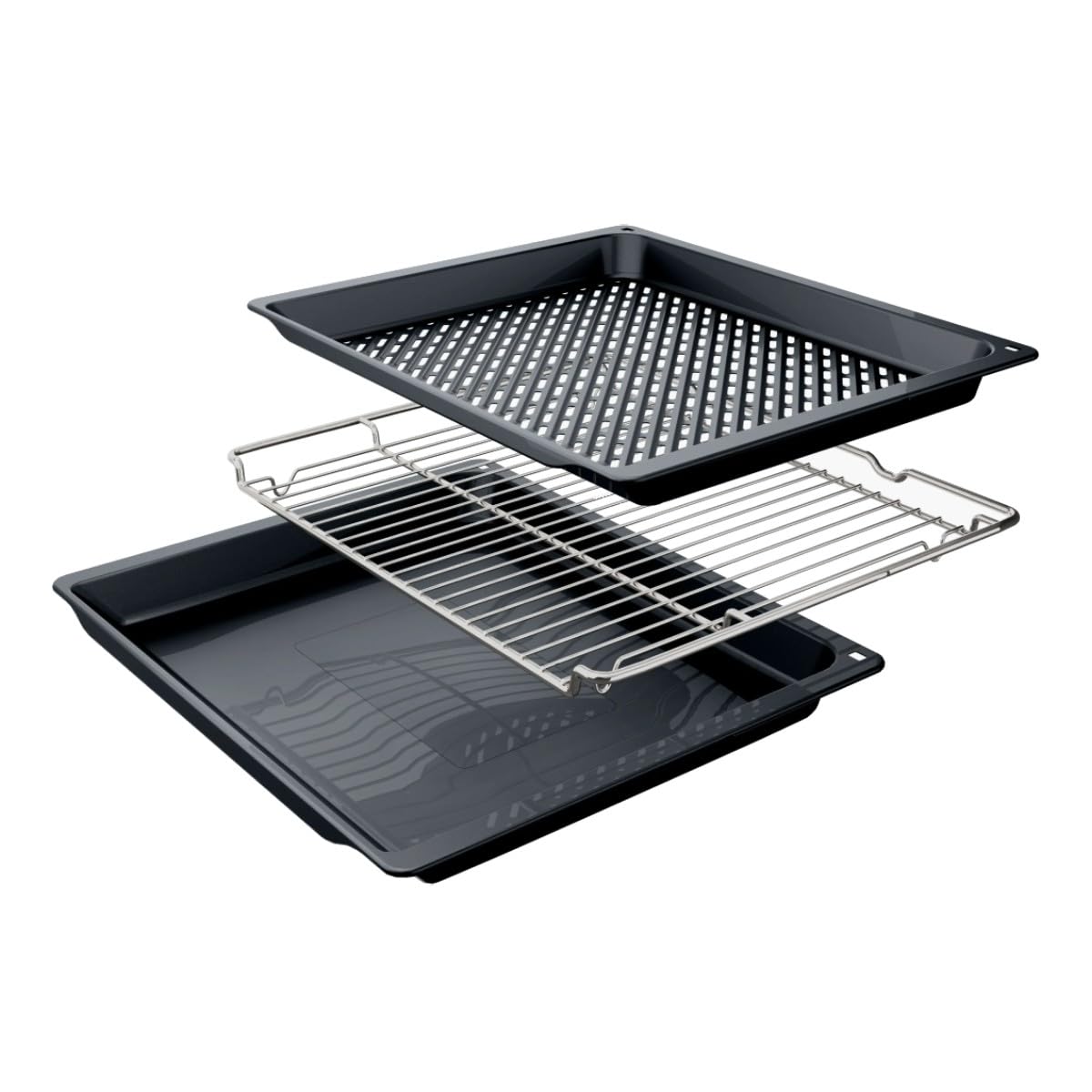 Bosch Four série 6, fonction AirFry, recettes pré-programmées, noir, HBG536ES4