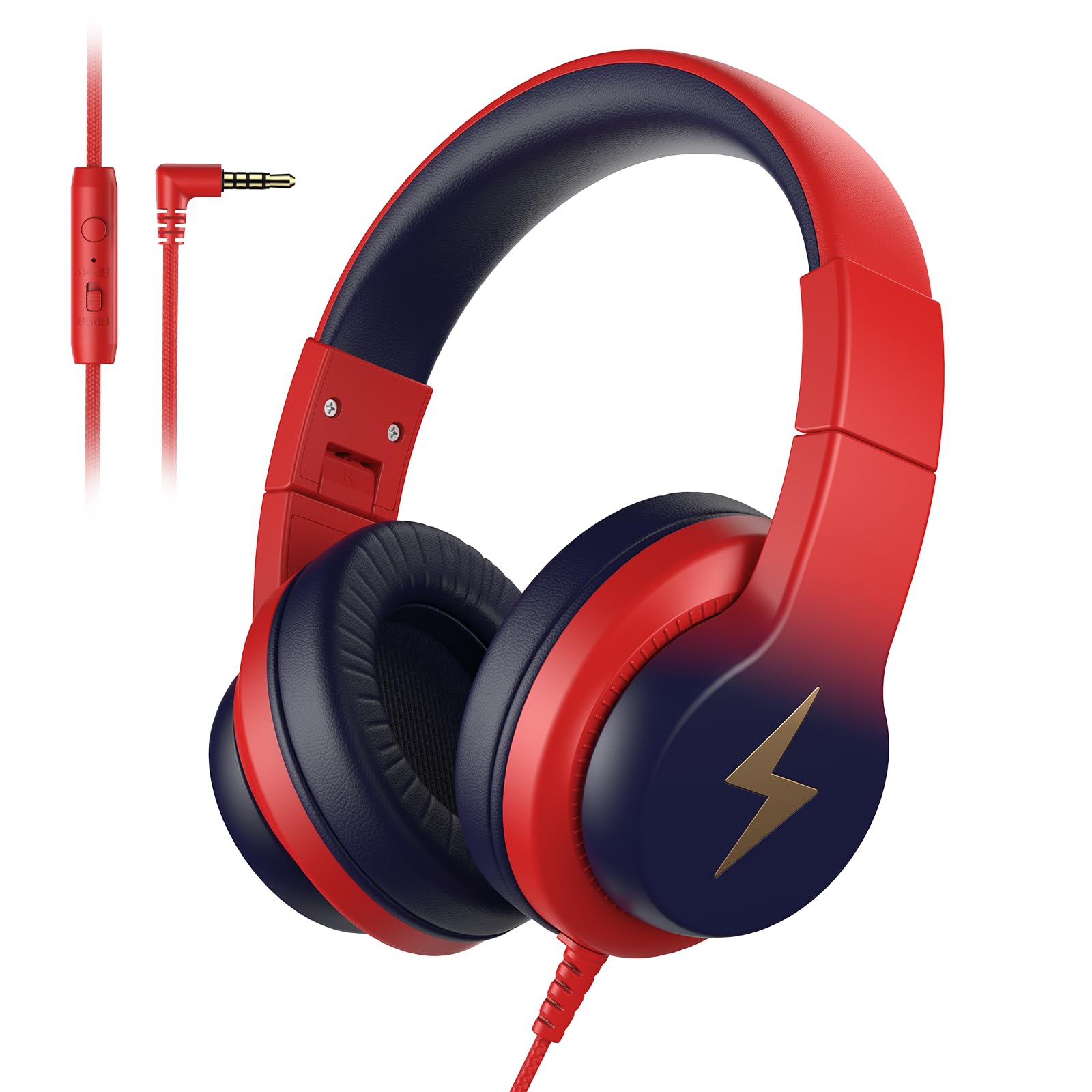 Candy Bila Wired Kids Headphones for School, Over-Ear for Boys Girls
