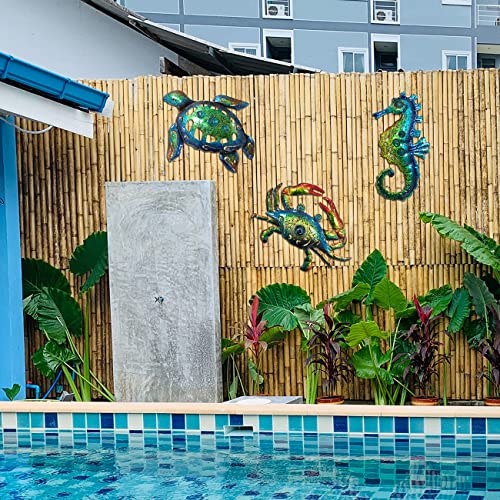 BVLFOOK-Metal-Sea-Turtle-Seahorse-Crab-Beach-Themed-Bathroom-Wall-Art-Decor-Ocean-Themed-Wall-Decorations-for-Home-Bathroom10-Inch-Set-of-3 BVLFOOK Metal Sea Turtle Seahorse Crab Beach Themed Bathroom Wall Art Decor Ocean Themed Wall Decorations for Home Bathroom10 Inch Set of 3