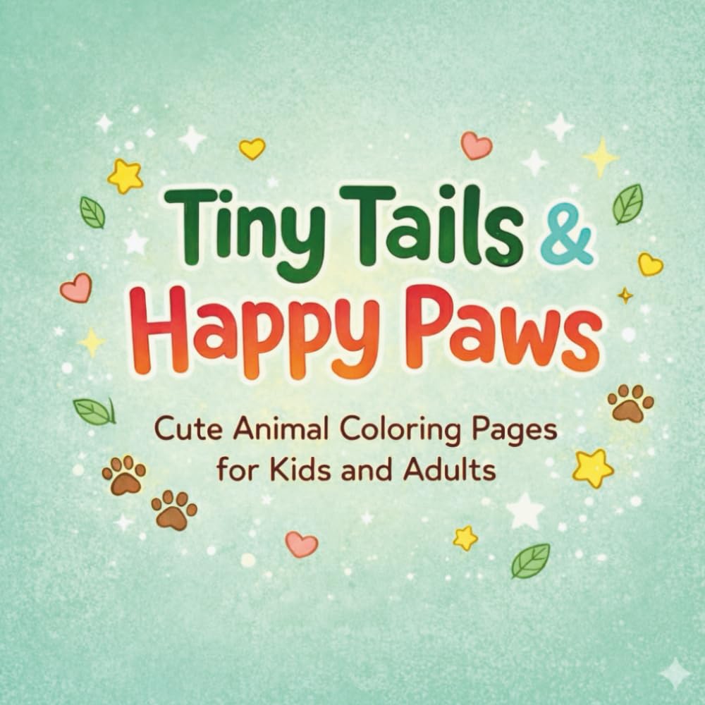 Tiny Tails & Happy Paws Coloring Book