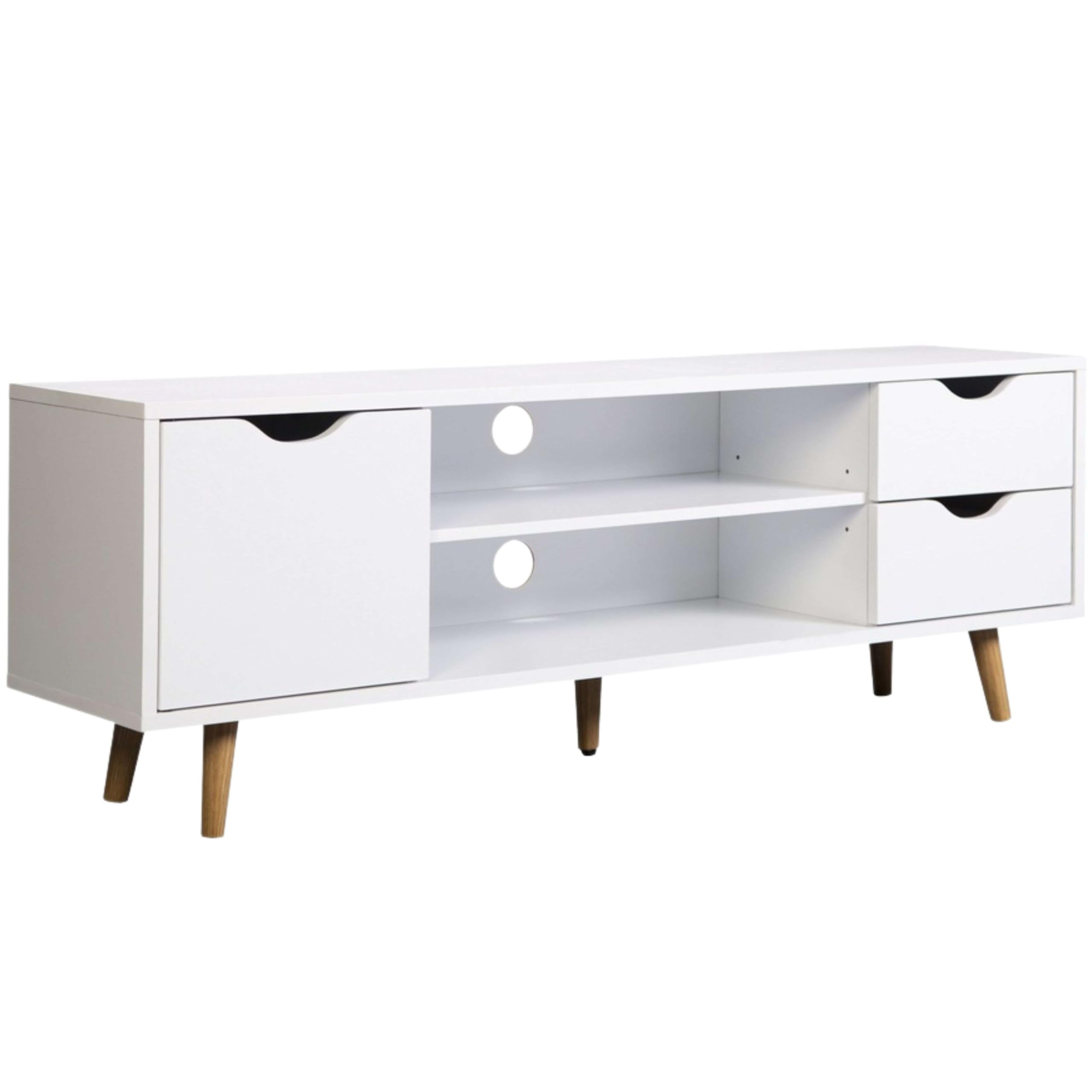 Miroytengo Mueble de TV Fiano en Color Blanco 120x41x28 cm