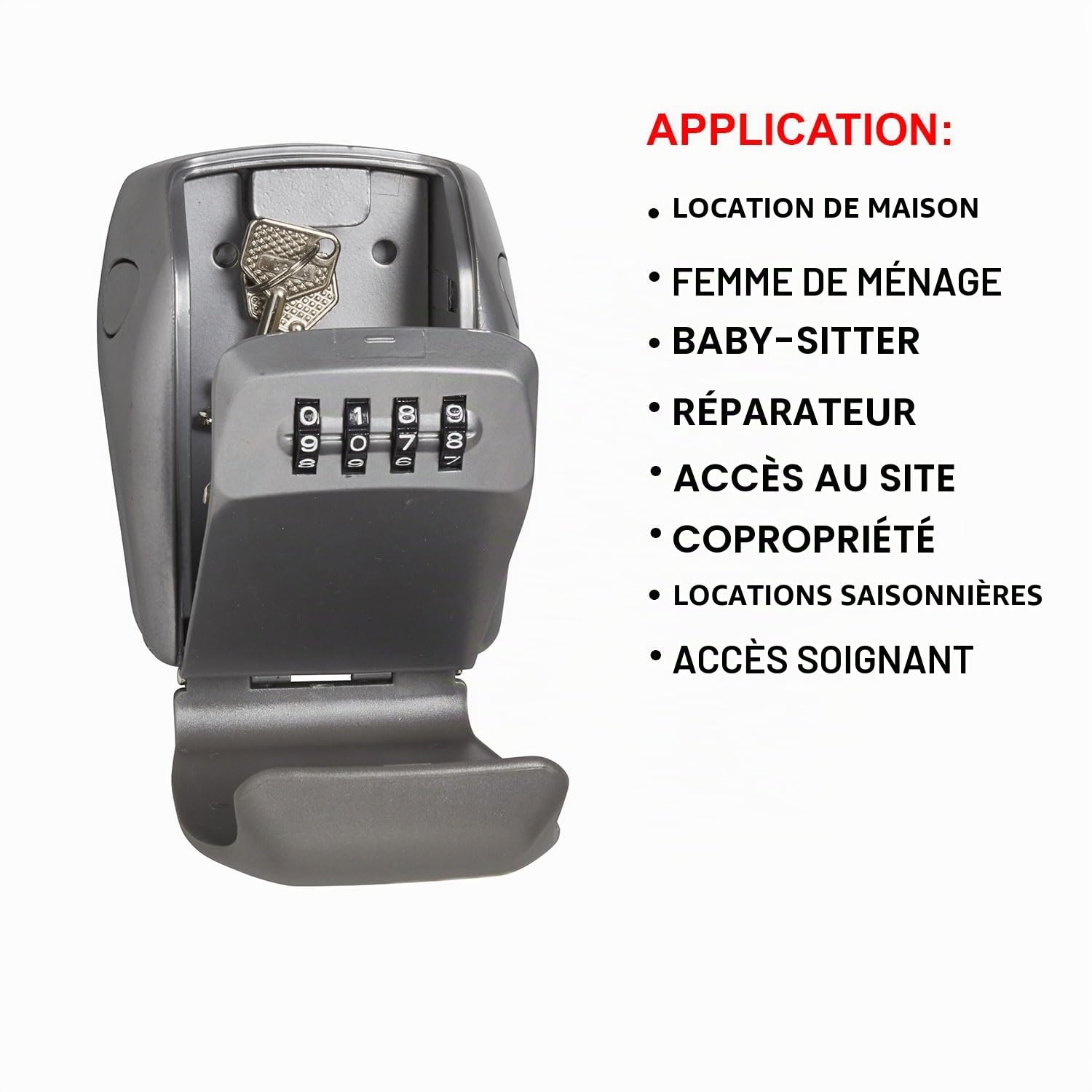 MASTER LOCK Sécurité renforcée pour clés - Certifié - Résistant aux intempéries - Fixation murale