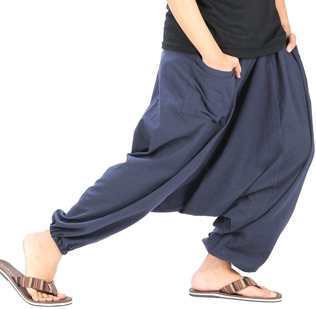 royal kurta Unisex Loose Cotton Harem Yoga Pants-picture-54