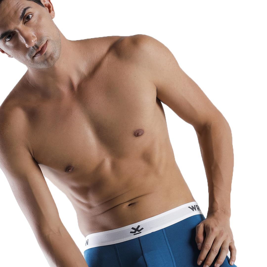 wrogn Men's Pack of 2 Pure Cotton Trunks | Mid-Rise | Slim Fit-picture-40