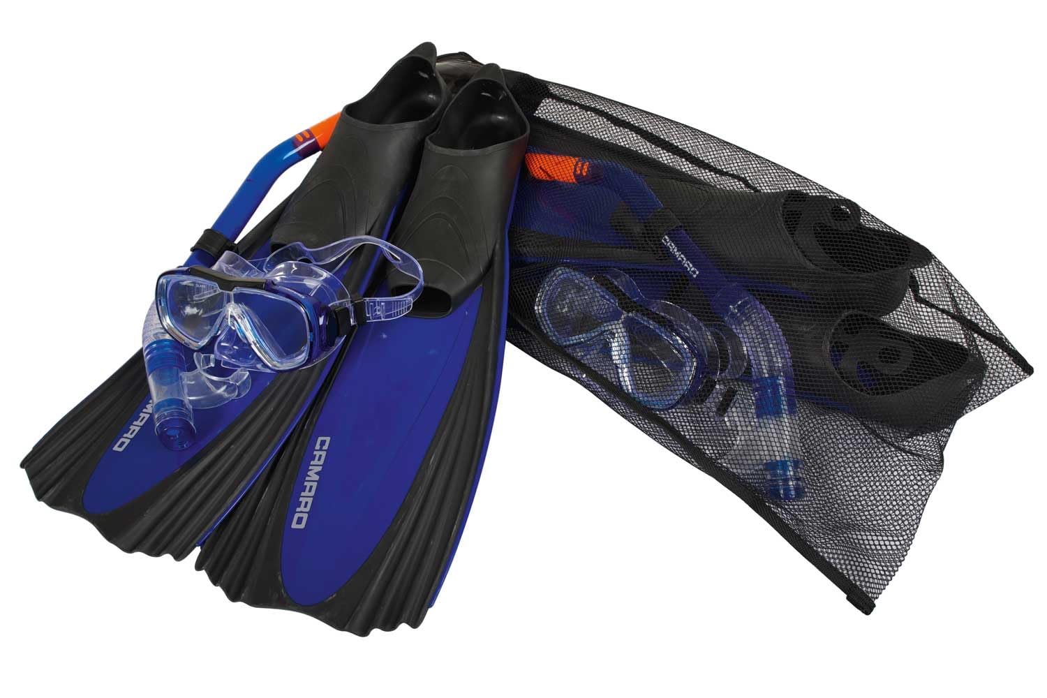 CAMARO Professional Complete Flossenset Schnorchelset Tauchset Maske Schnorchel Flossen